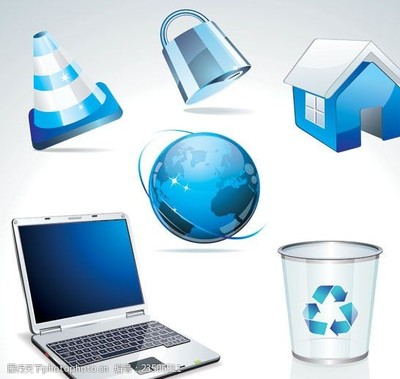 電腦主題圖標矢量素材 打造個性化數字桌面的藝術寶庫